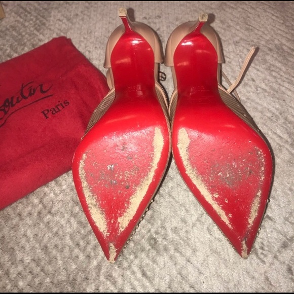Christian Louboutin twistissima strauss nude heels - Picture 5 of 7